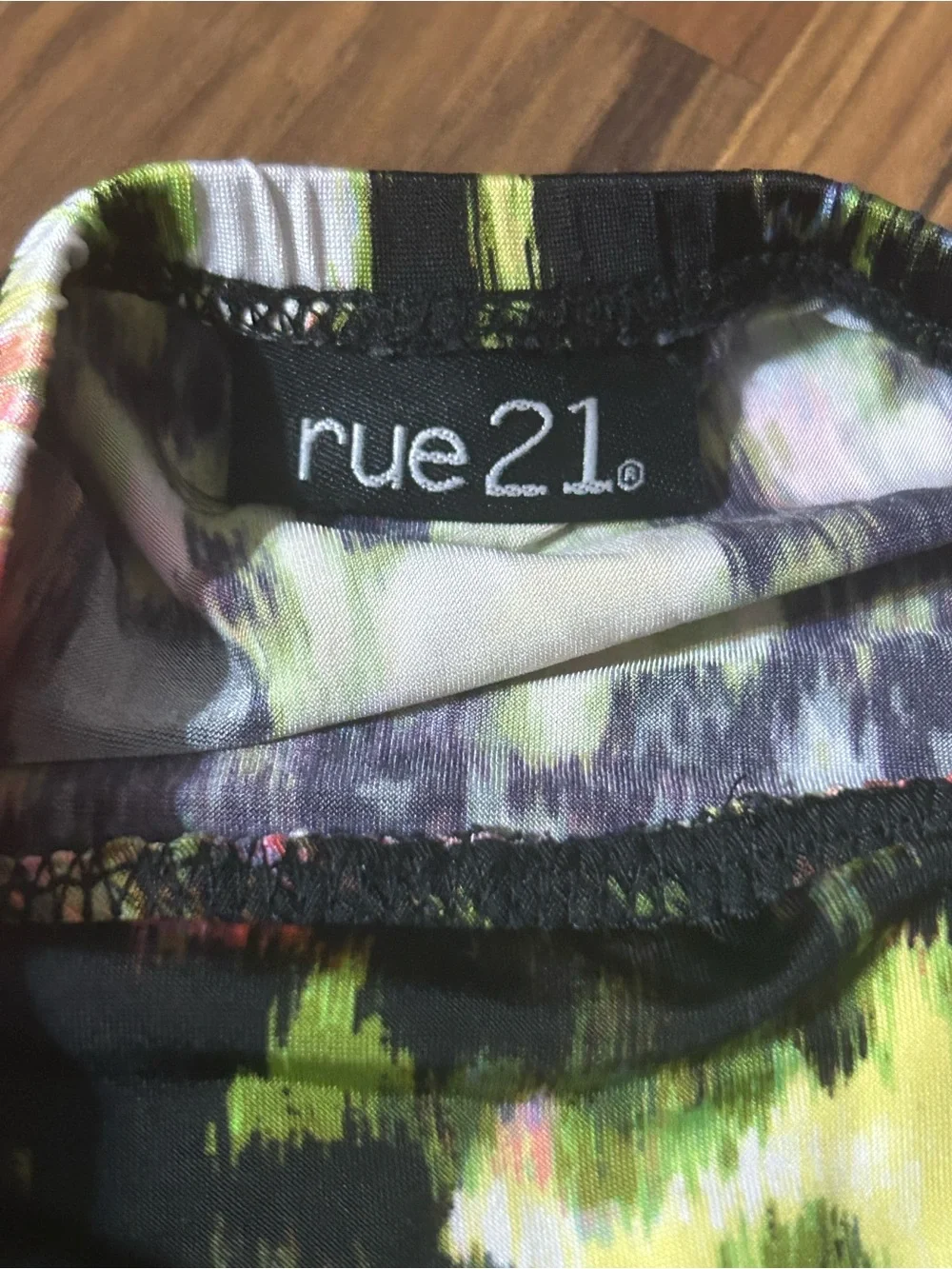 Rue21 Strapless Bubble Mini Dress Y2K Colorful Floral Watercolor Print